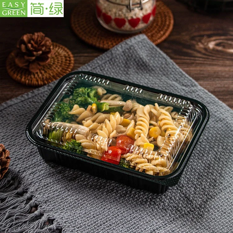
Easy Green Fast Food Container Microwavable Plastic Tiffin Carrier Thermal Lunch Box with Anti-fog Lid 