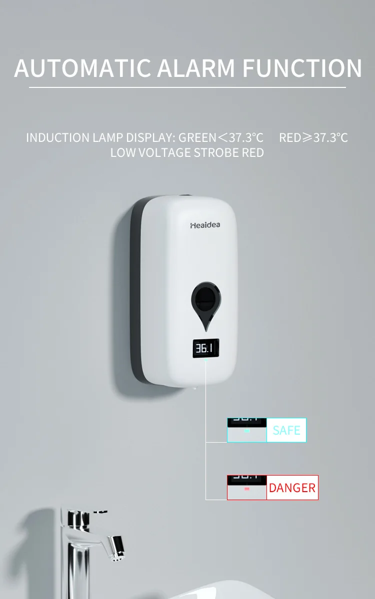 Лидер продаж на Amazon, бесконтактные автоматические диспенсеры жидкого мыла Heaidea с температурным прибором