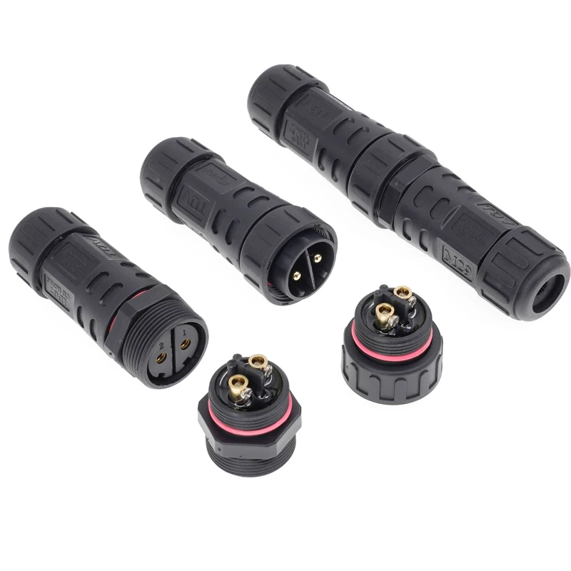 AOHUA M29 2 3 4-контактный светодиодный кабель питания штекер гнездо водонепроницаемый