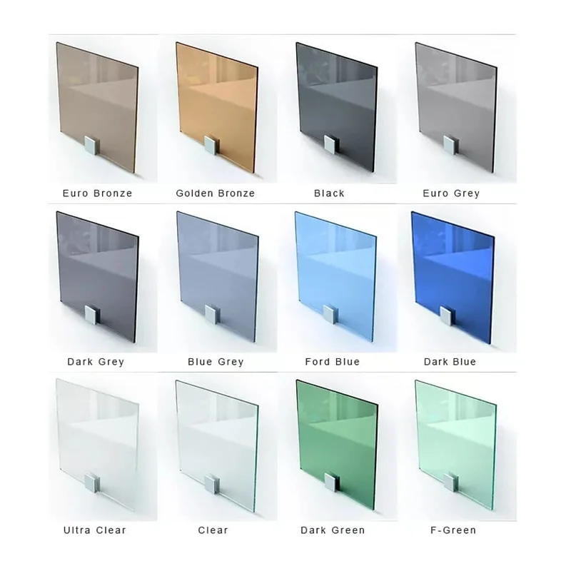 factory price Ready For Ship 4mm 5mm 6mm dark blue Reflective Float Building Window Glass Sheet manufacturer direct