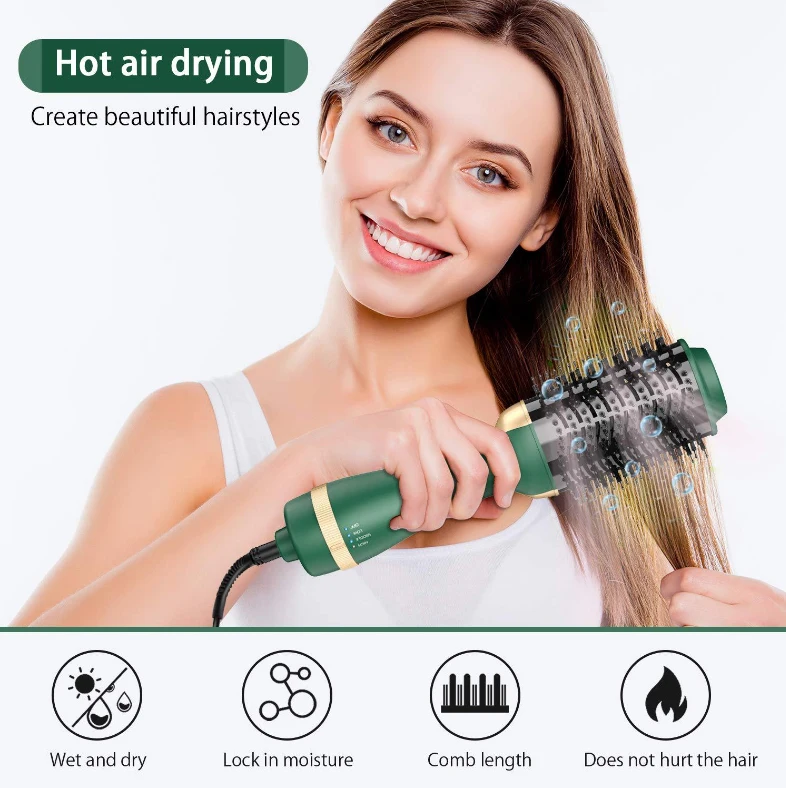 
Best Quality Material One Step Hair Dryer and Volumizer Styler Comb Hot Air Styling Brush 