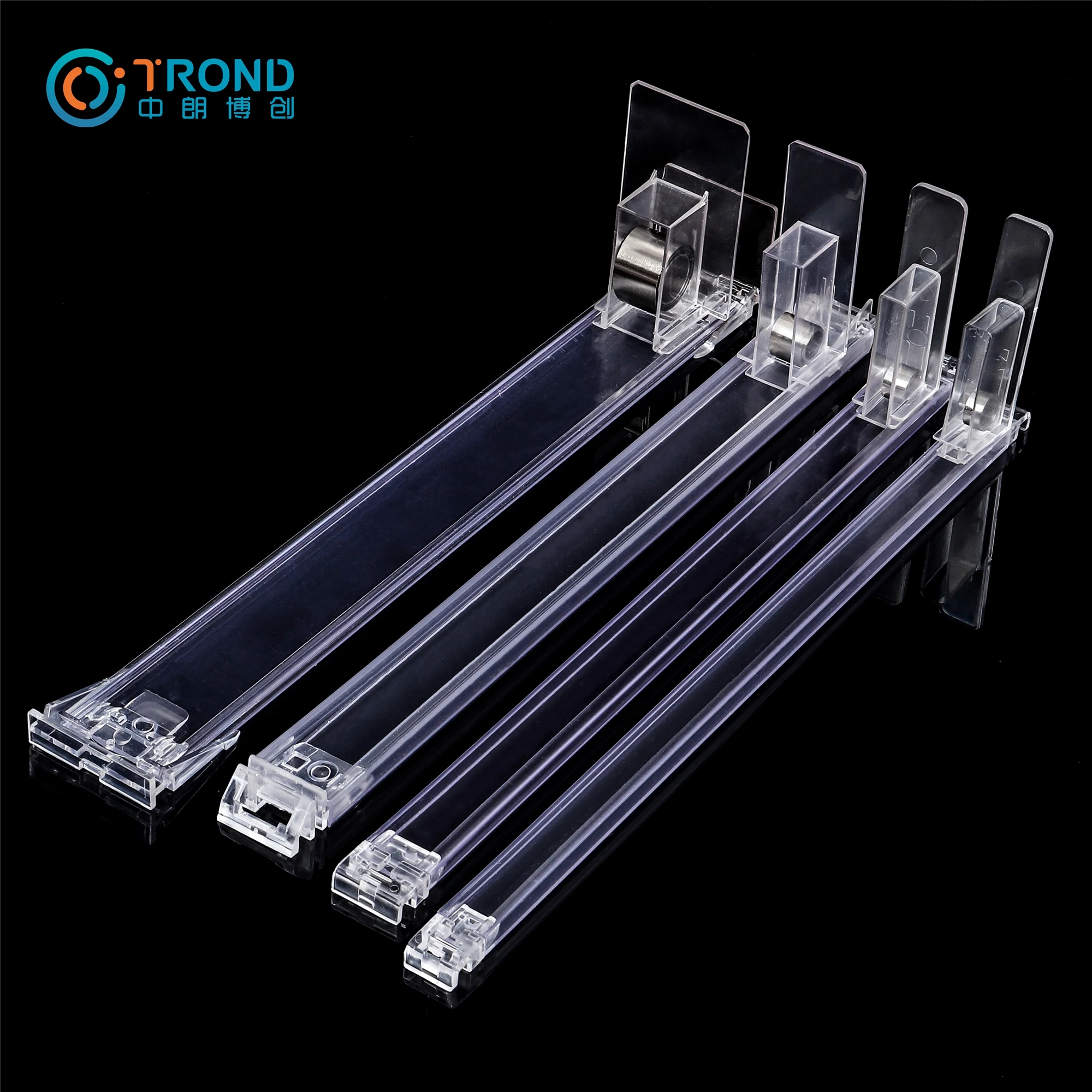 Transparent Automated Spring Loaded Shelf Pusher with Acrylic Tray for Juice Beer Tobacco Cigar Convenience Store