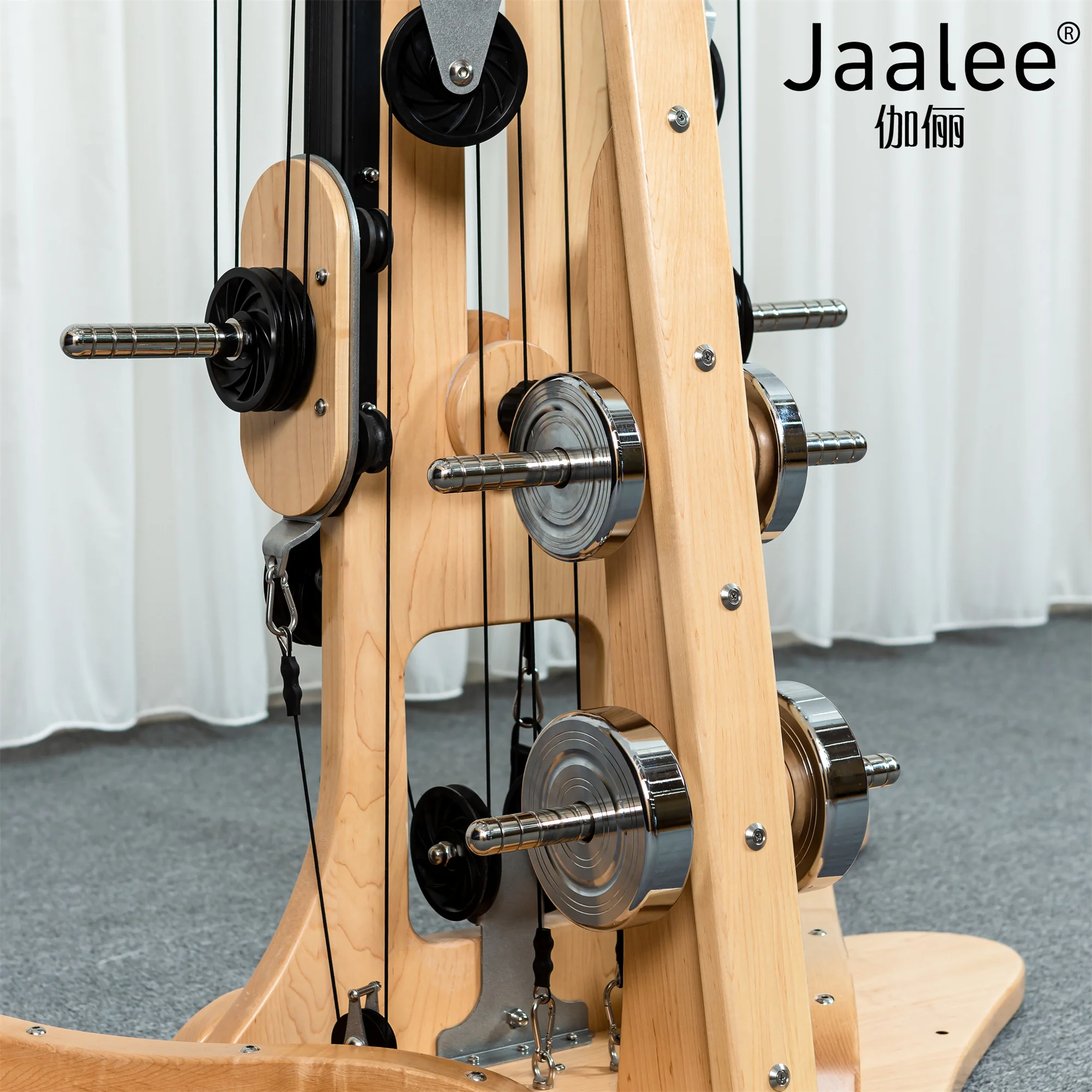 Pilates Reformers Wood Puleggia Torre Turm Standing Equipment Reformers Combination Unit Pulley Tower