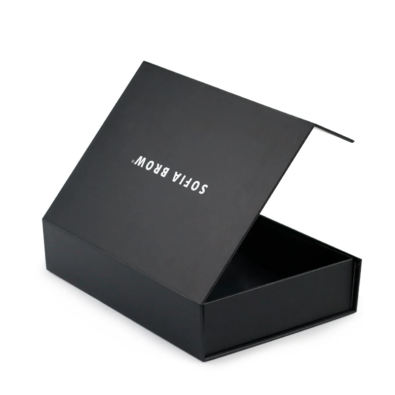 Recyclable Magnetic Book Shape paper Box Custom Logo  Reusable Solid Rigid Cardboard Packaging box Paper magnetic Gift Boxes