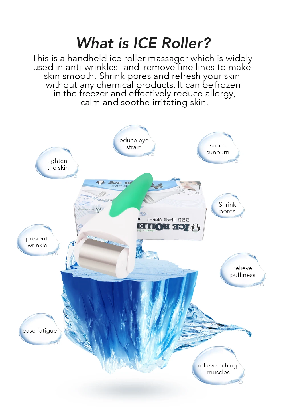 Super September Esthetician supplies/6 IN 1 Ice derma roller/6 in 1 Ice dermaroller kit