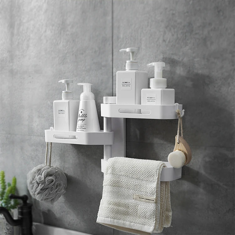 Professional Manufacture Shelves Storage Bathroom Shelf Wall mounted Plastic Bathroom Shelf