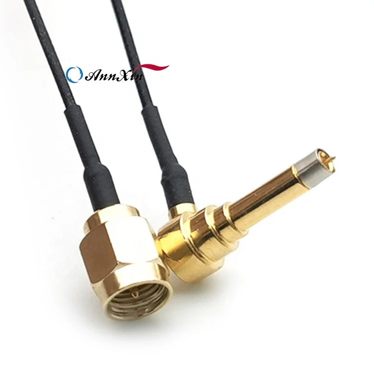 Antenna Extension Pigtail Cable SMA Male to MS156 Male Right Angle C2 Plug RF 1.37  Cable