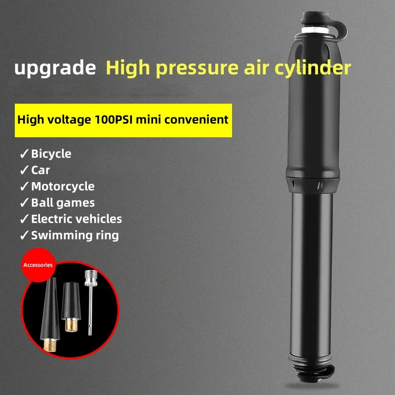 With Needle Frame Mount Portable Aluminum Alloy Bicycle Tire Pump100psi Mini Bicycle Pump