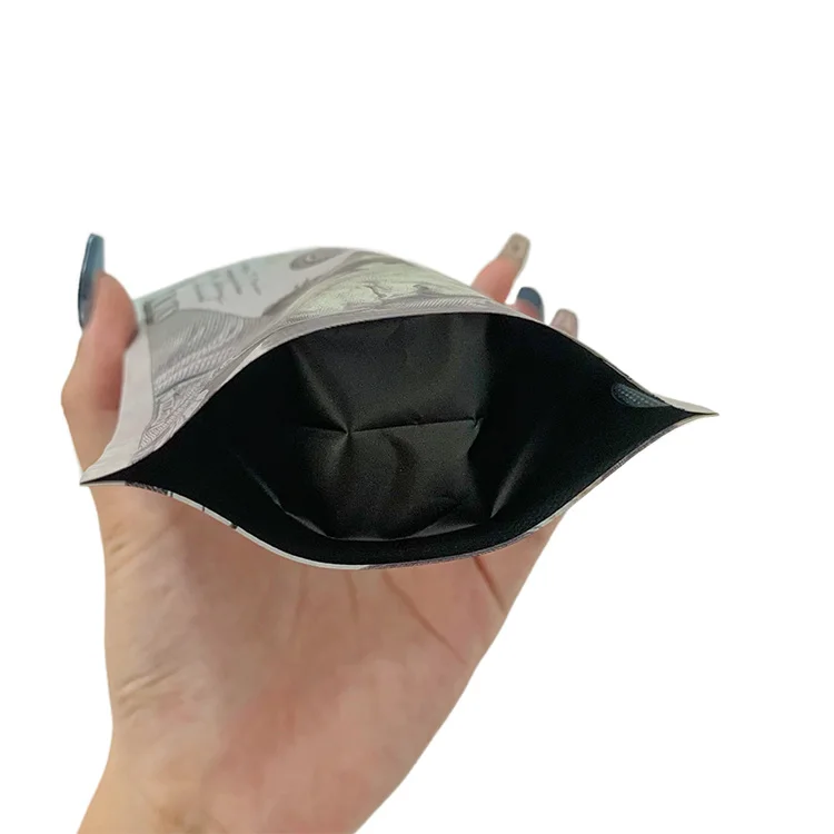 In Stock 3.5 g Die Cut Holographic Zipper Ziplock Mylar Bags Stand Up Pouch For Nut And Candy