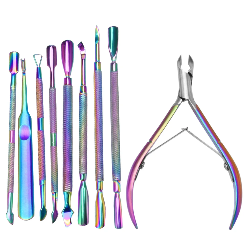 Stainless Steel Manicure Pedicure Tool Stainless Steel Double Head Cuticle Pusher for  Cuticle Remover Accessories