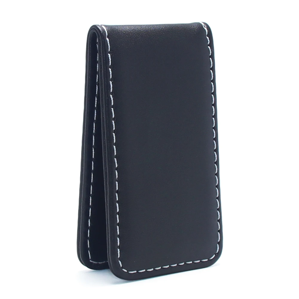 Магнитный Карманный Кошелек из искусственной кожи с зажимом для денег, минималистичный кошелек, тонкий держатель для кредитных карт, кожаный кошелек с зажимом для денег