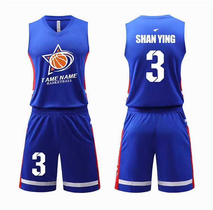 Oem 5Xl Sleeveless Men Design Tracksuits Basketball Shirt Jersey Set With Numbers