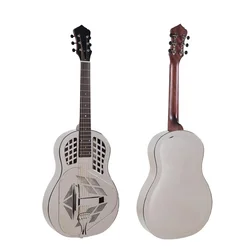 Kinglos Handspun Resonator Cone Bell Brass Body Mahogany Neck guitar strap brass acoustic guitar