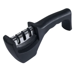 New Model Professional Mini Manual Stainless Steel 3 Stage Kitchen Handheld Knife Sharpener