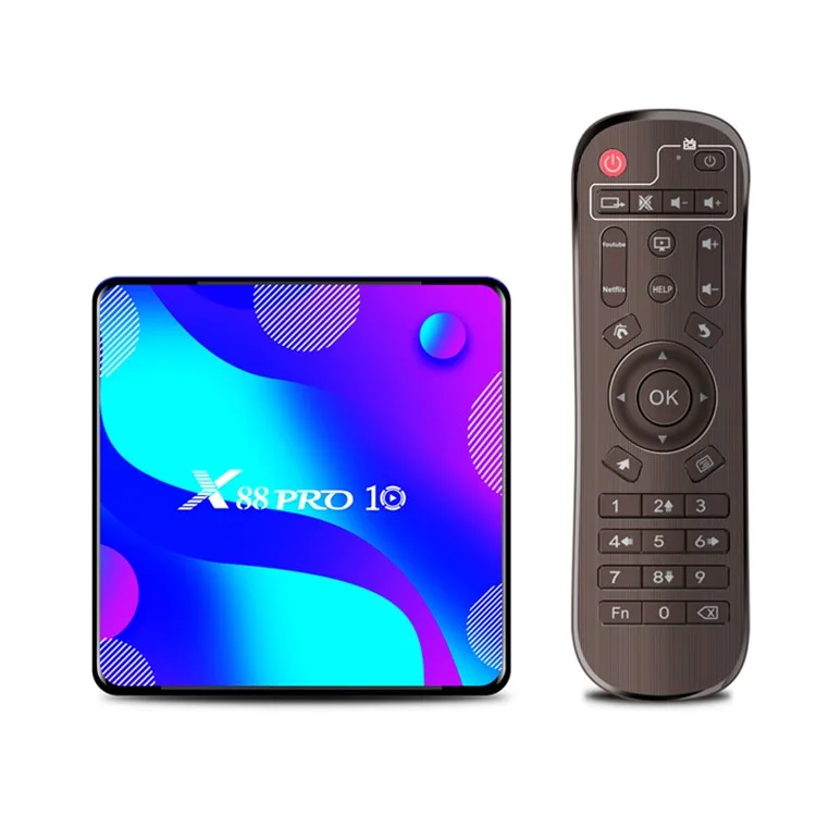 X88 Pro 10 TV Box New OS Android 11 Rockchip RK3318 with 5G WiFi and BT4.0 Support 4K OTA