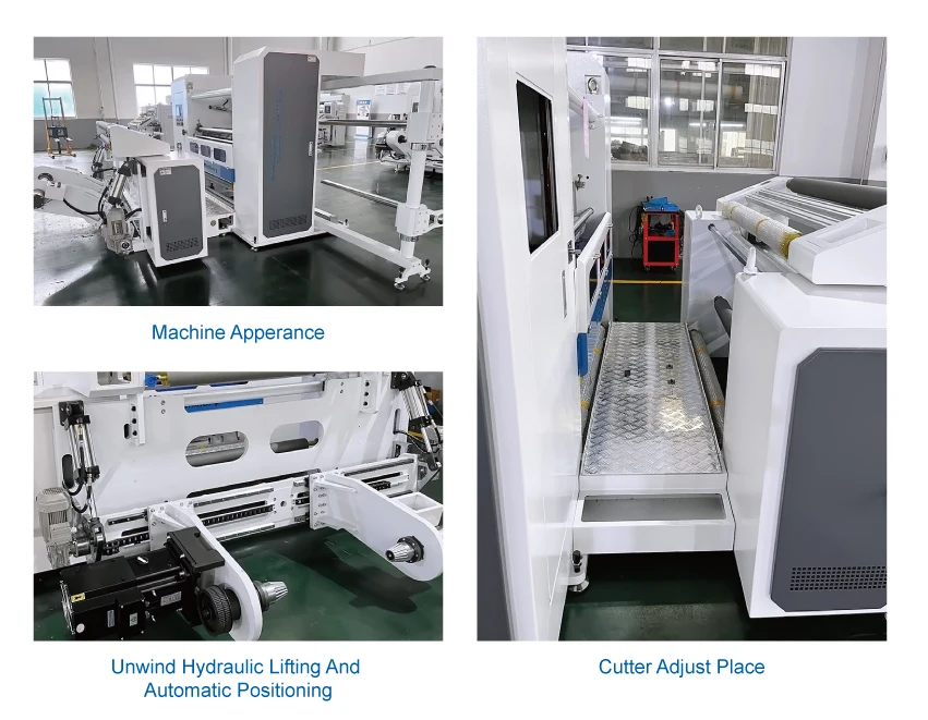 HTF-ST Hanplas Automatic Lamated Foil label Film paper Slitting Machine Slitter Rewinder Machine