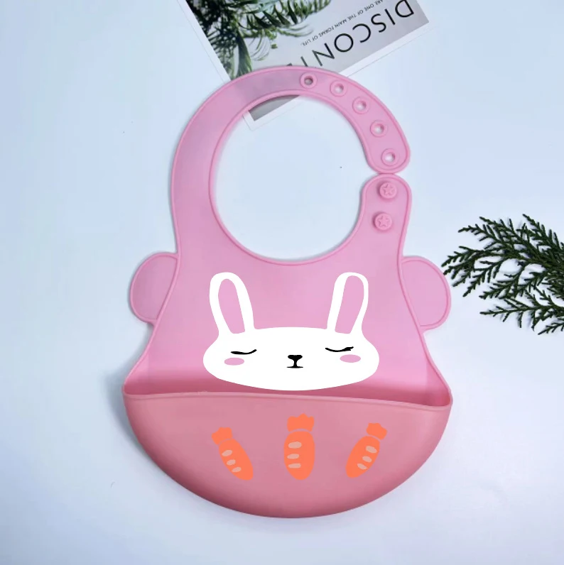 Wholesale Baby Feeding Set Soft and Cute Full BPA-Free Silicone Tableware Bibs Bowls Plates for Toddlers Button Closure
