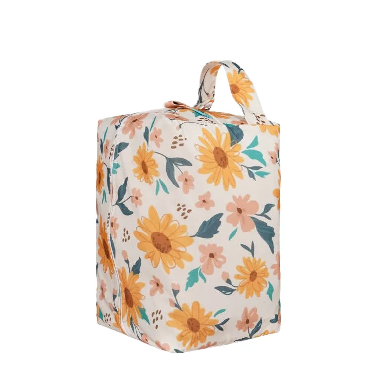 Happy Flute Large Storage Eco-friendly Sport Bag OEM Reusable Waterproof Diaper Pod with Printed Pattern for Baby Snacks