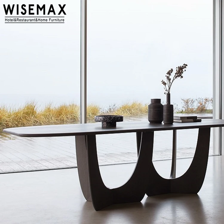 Мебель WISEMAX современные комплекты для столовой роскошный деревянный обеденный стол 6 стульев мебель из массива дерева