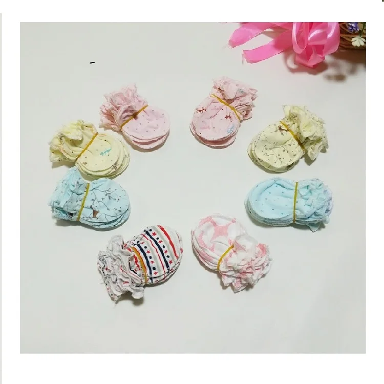 Baby Anti Scratching Gloves 100% Cotton  Protection Face Baby Mittens Newborn Baby Teether Mittens Gloves Infant Accessories