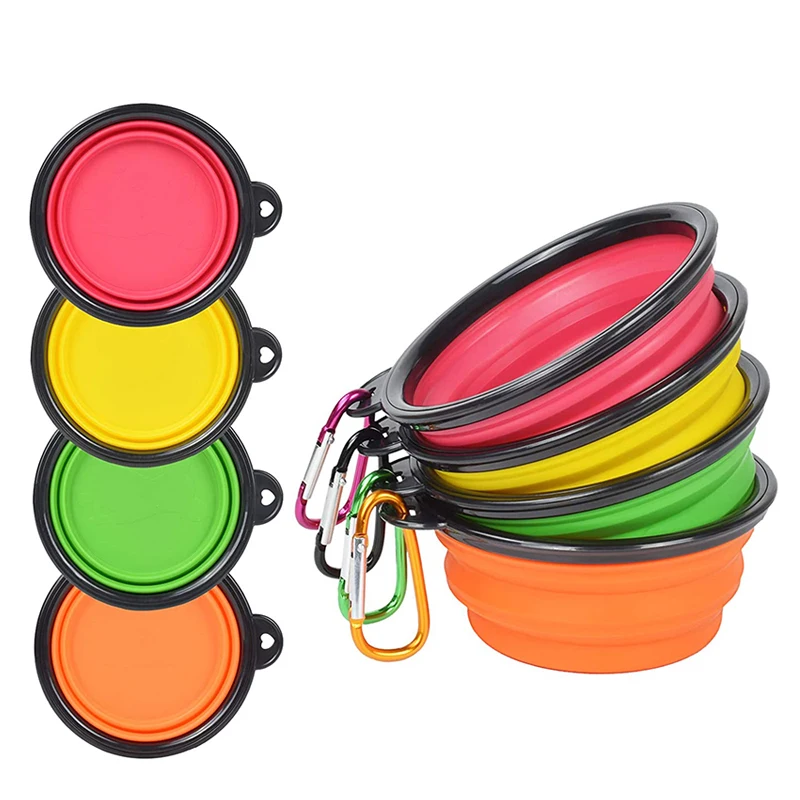 High Quality Eco-friendly Portable Plastic Wholesale Travel Feeder Collapsible Dog Bowl And Stand