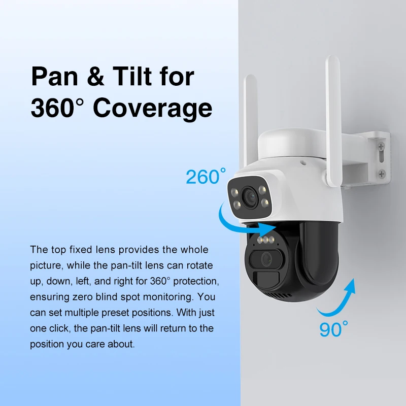 Vstarcam CB622DR-C 3MP 6MP Dual Band 2.4G 5G wifi 6000mAh Battery Color Night Vision Motion Detect Auto Tracking Solar Camera