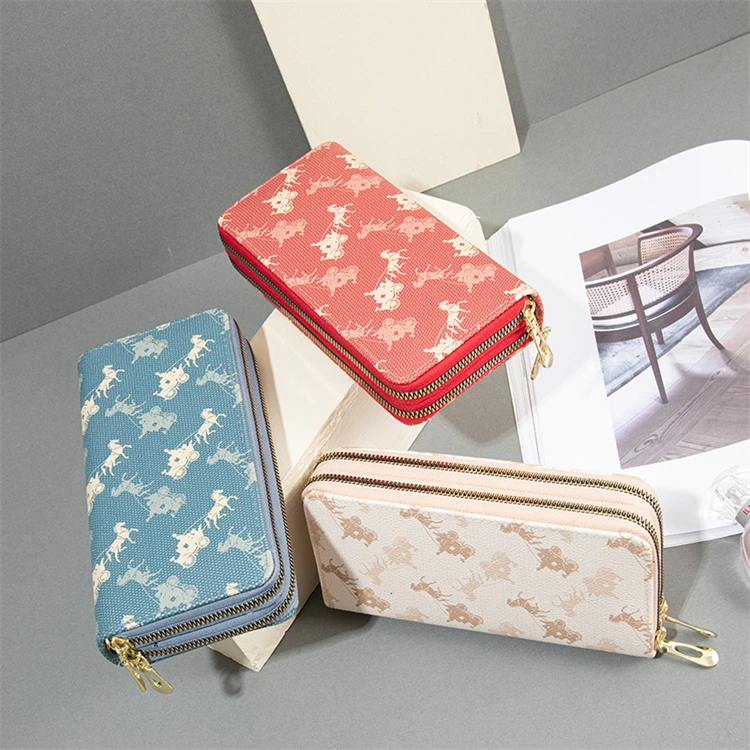 famous brand cheap fashion handmade Pu leather ladies wallet wholesale