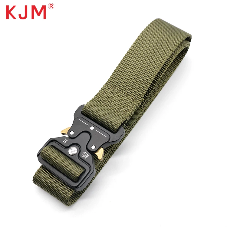 High quality nylon webbing heavy duty mens belt tactical buckle adjustable molle belt