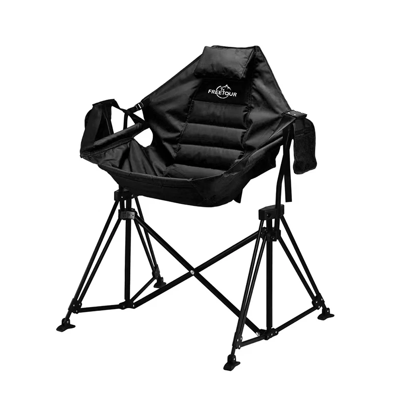 Wholesale Modern Design Steel Frame Furniture Adult Rocking Chair Outdoor with Adjustable Metal Fabric