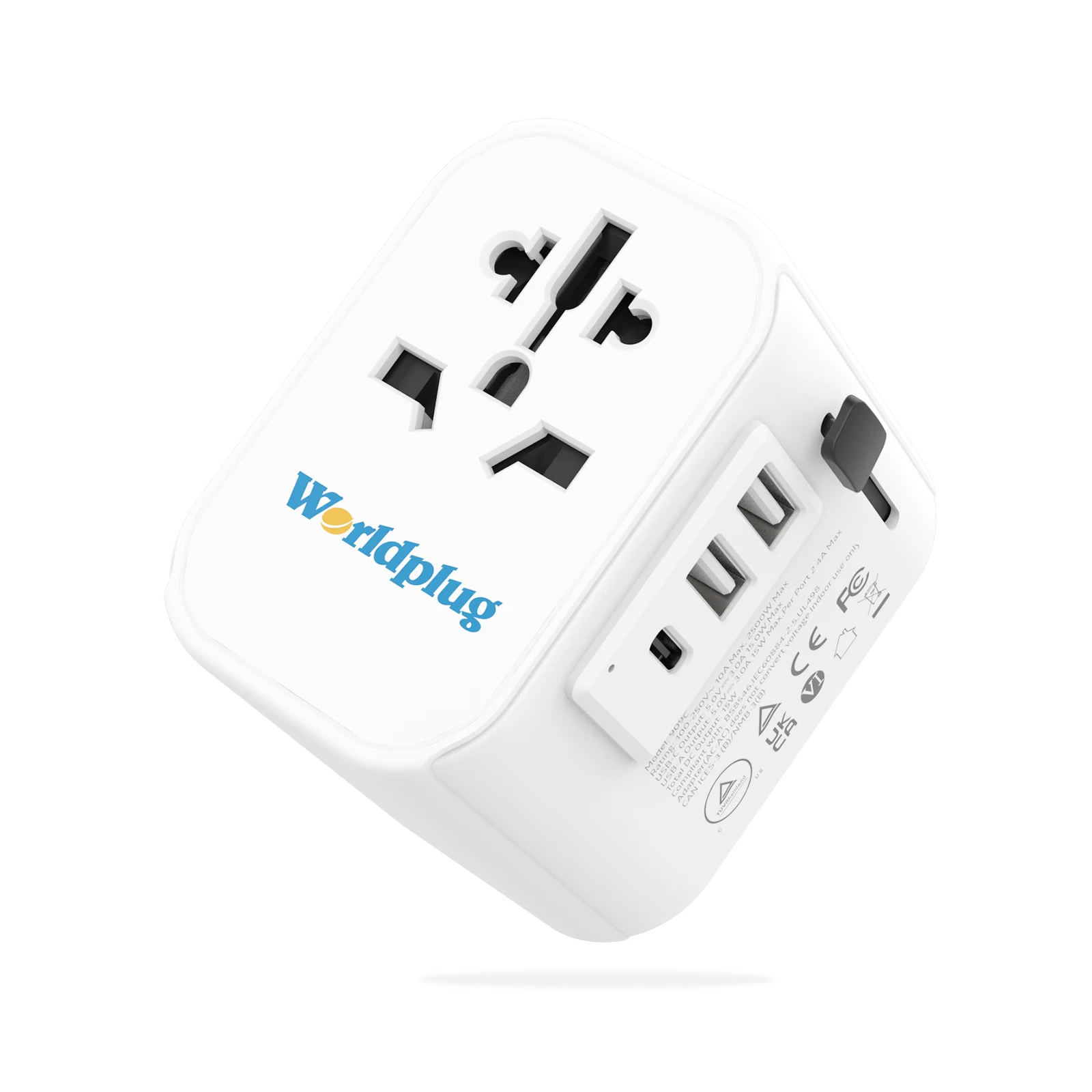 Electrical Plug Socket PD Wall Power Travel Adaptor Worldwide Charger Type-C Port USB Universal Adapter