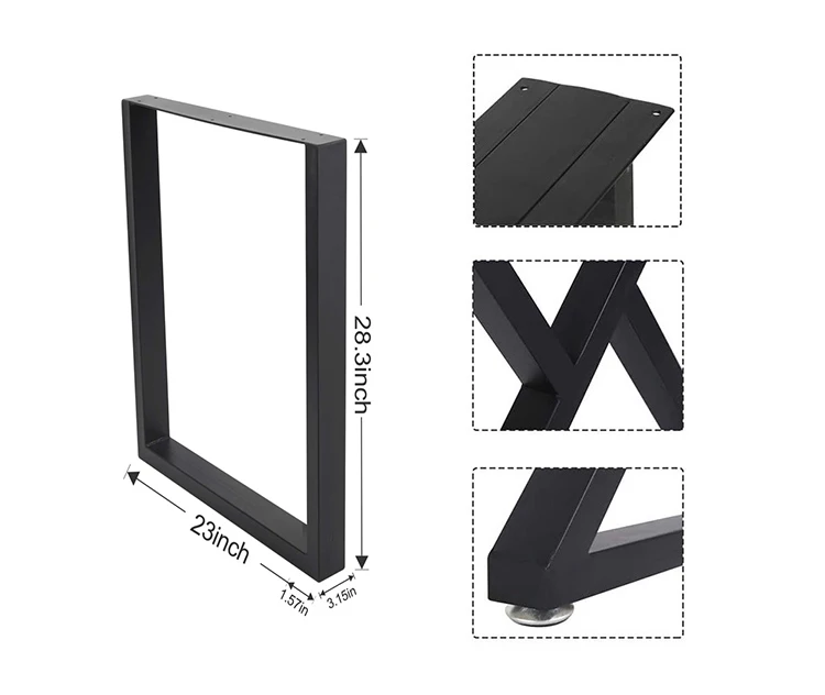 modern sample design black metal leg/base for dining table coffee table