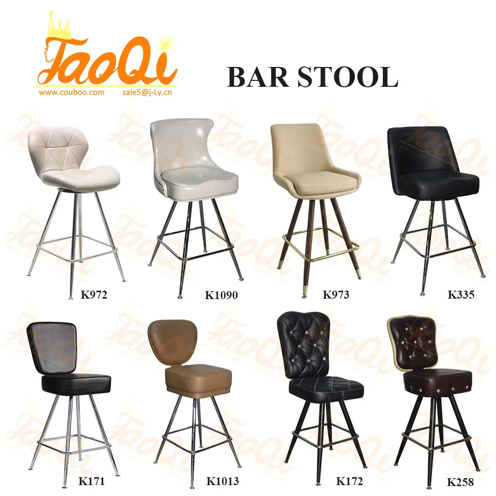 Las Vegas K333 Black Bar Chair Metal Frame Bar Stool Swivel Casino Furniture Slot Chair Poker Seating Gaming Roulette Chair