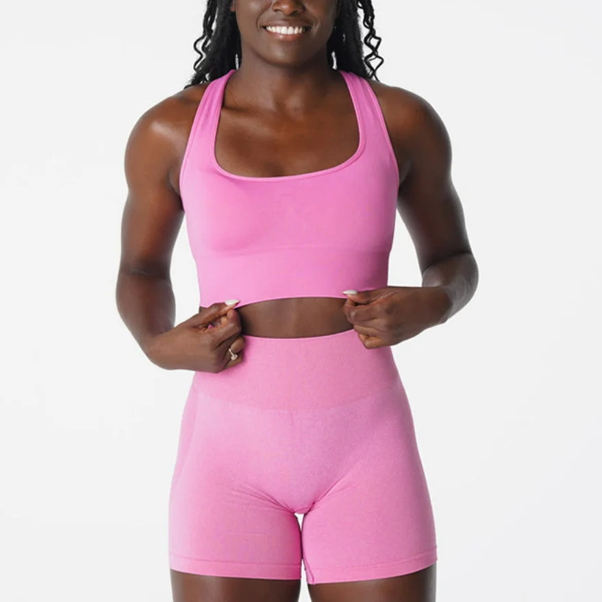 woman sportswear fitness custom push up bra gym sports seamless nvgtn bra