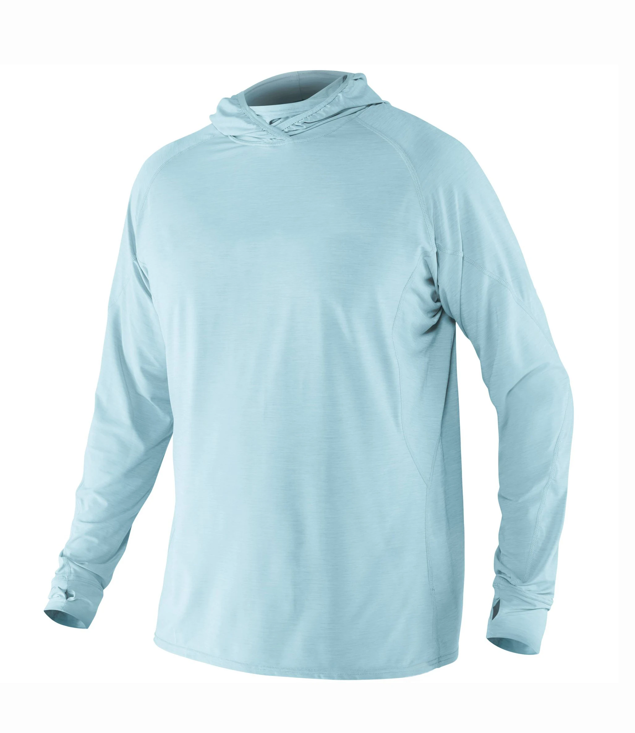 Мужская комбинированная рубашка из полиэстера и спандекса с капюшоном и дышащими отверстиями для шеи