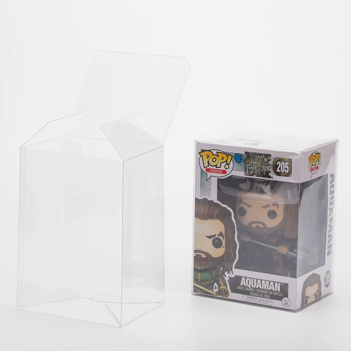 Acid-Free wholesale pop display case PET plastic vinyl pop protector case 4' 6' inch clear box case
