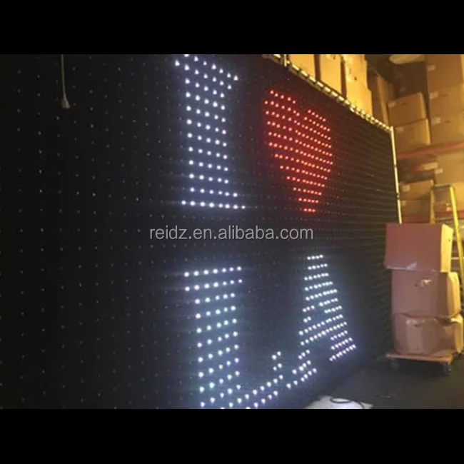 new 2024 Cloth Display Uses LEDs DMX512  RGB LED Vision Curtains For Club KTV Hot indoor concert stage fabric led curtain RGB