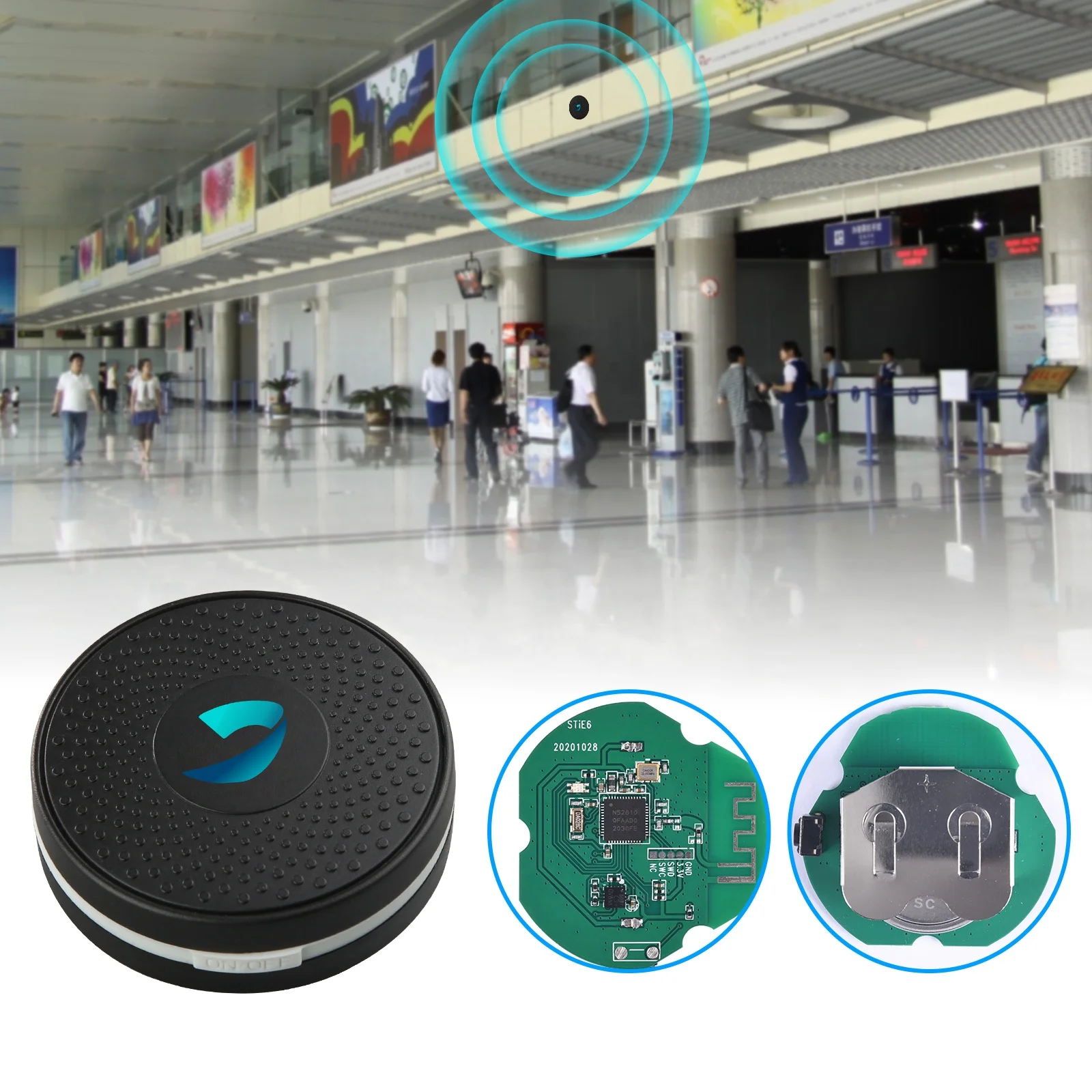 STiE6 Waterproof IP67 RTLS Bluetooth beacon with motion sensor/acceleration sensor and UUID/UID programmable