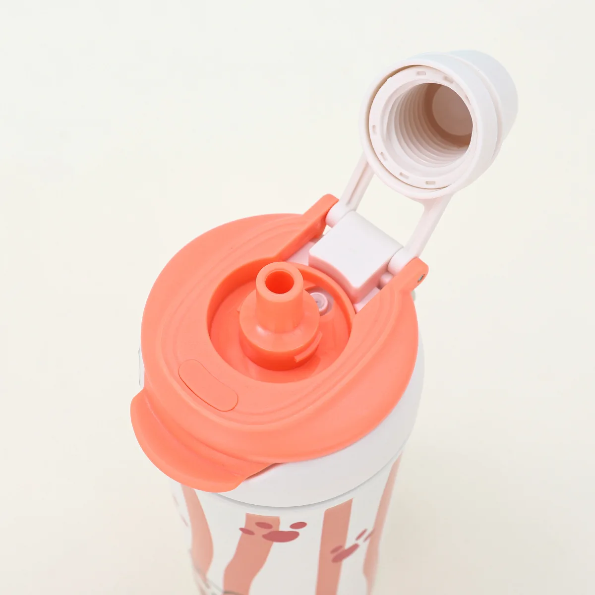 316 stainless steel thermos cup 650ML with tea barn double drink cup students with rope straw  giant ice cup for girls