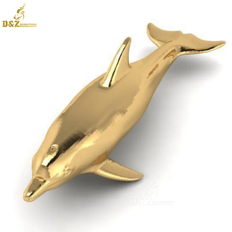 Top outdoor animal dolphin stainless steel sculpture large metal sculpture for decoration