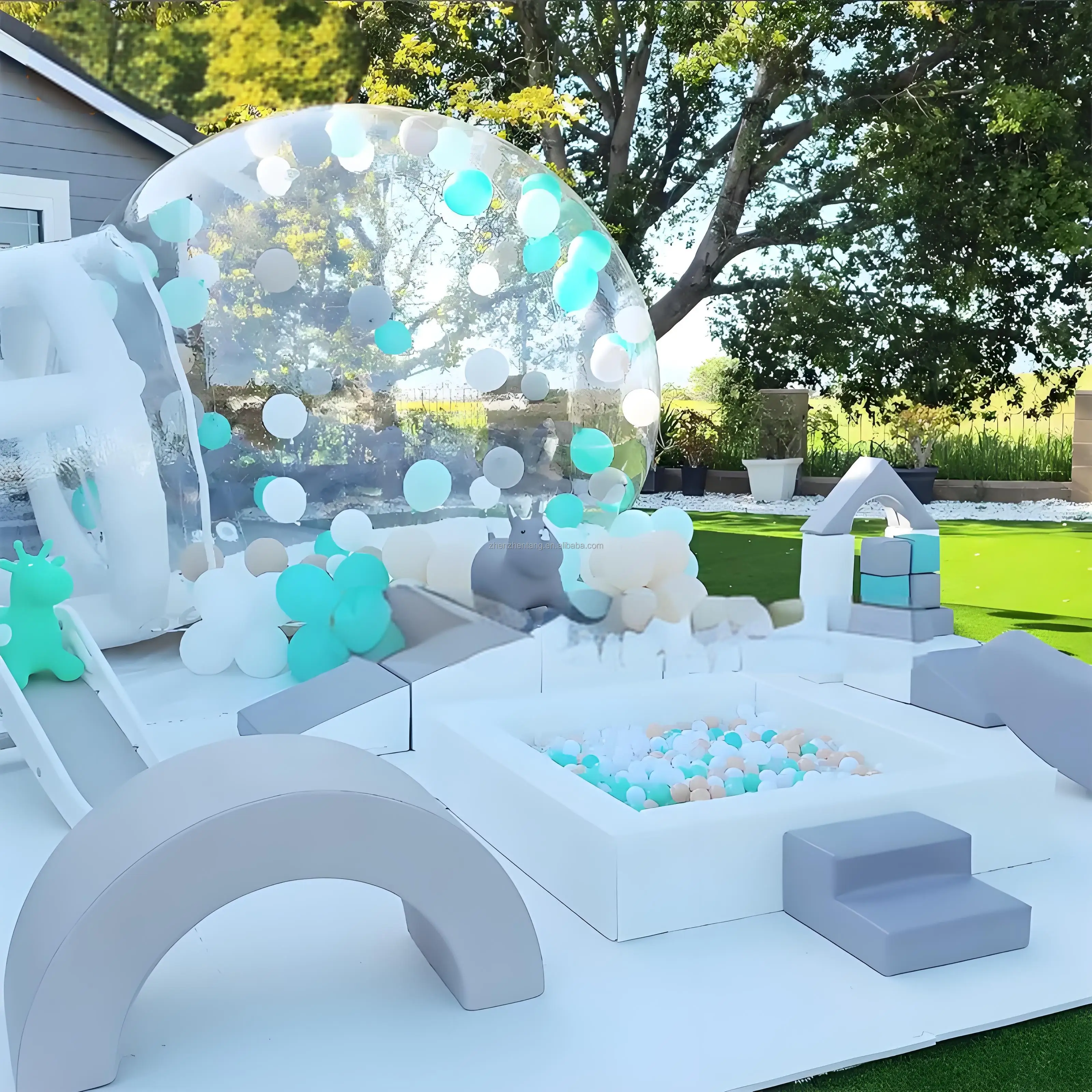 factory Hot Selling New High Quality Inflatable Transparent PVC Bubble House Tent Balloon Tree Model for Parties and Events