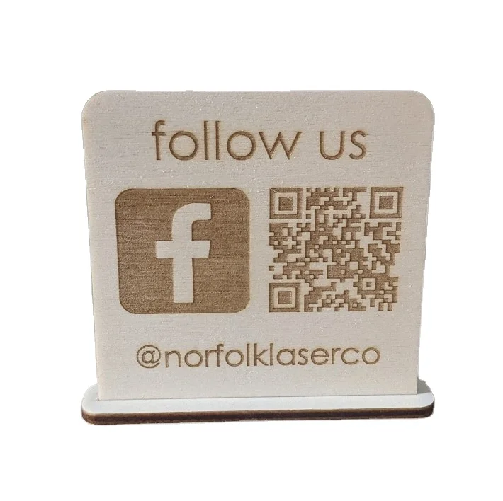 Social Media QR Code Sign | Instagram/Facebook QR Code | Follow Us Sign with Social Media Details