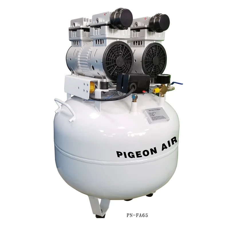 PN-FA65 1680W 2.3HP tank 65L mini quiet oil free silent dental air compressor
