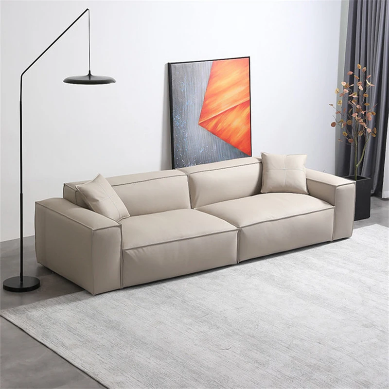 Fashion  design Leather Sofas Living Room Furniture Lounge Suite Genuine Leather Sofa Set