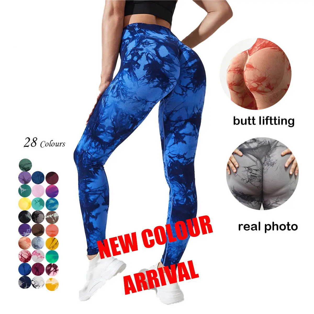 Marble Soft Seamless Scrunch butt leggings Butt lifting Tie Dye Soft Workout Tights Scrunch Butt Yoga Pants