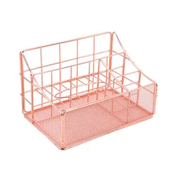 Nordic style metal wrought iron multifunctional living room office desktop tissue storage box cosmetic storage rack