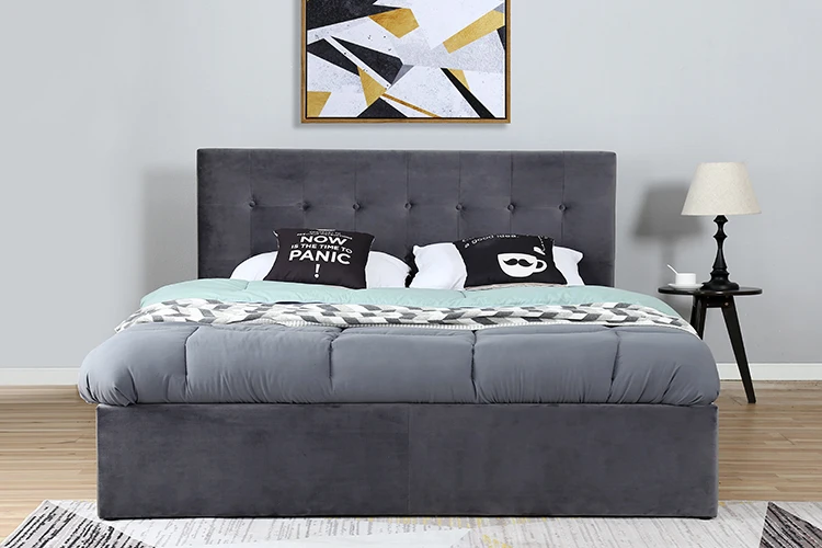 Willsoon furniture 1274G space saving home furniture leather bed furniture lift up storage queen bed