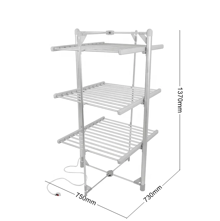 
EVIA 3 tier freestanding electric foldable clothes heated airer 