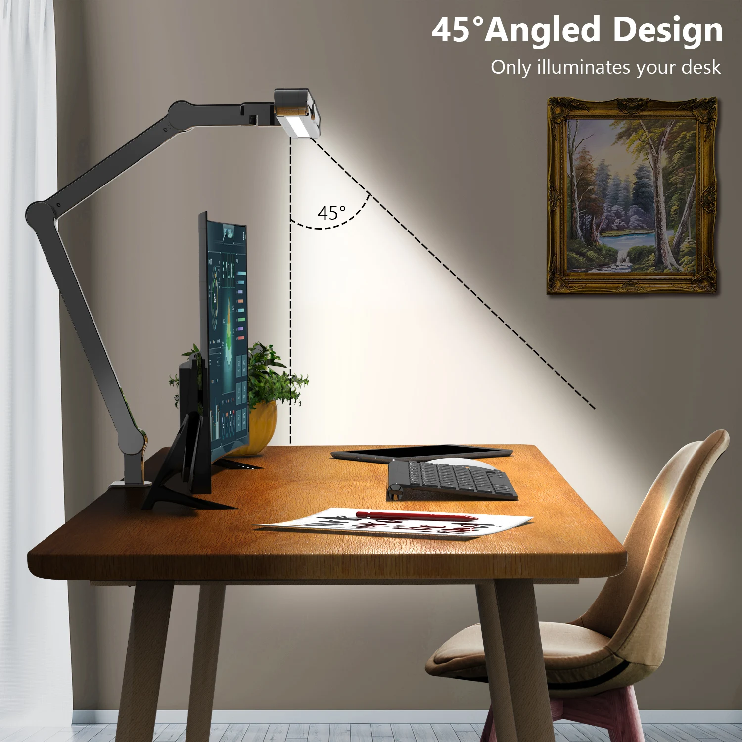 Luxury Design creativity indoor bedroom bedside computer office work reading study learning touch desk lighting led table lamp
