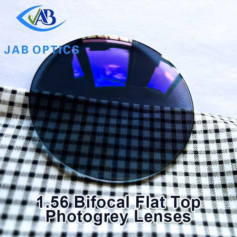 Best Selling CR39 Bifocal 1.56 Flat D Top photo grey HMC photochromic Optical Lens Manufacture Multifocal Eyeglasses Lenses