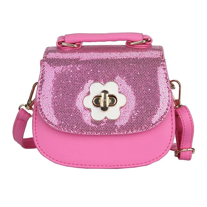 Новое поступление детская кожаная мини-сумка через плечо необычная сумка с блестками для маленькой девочки